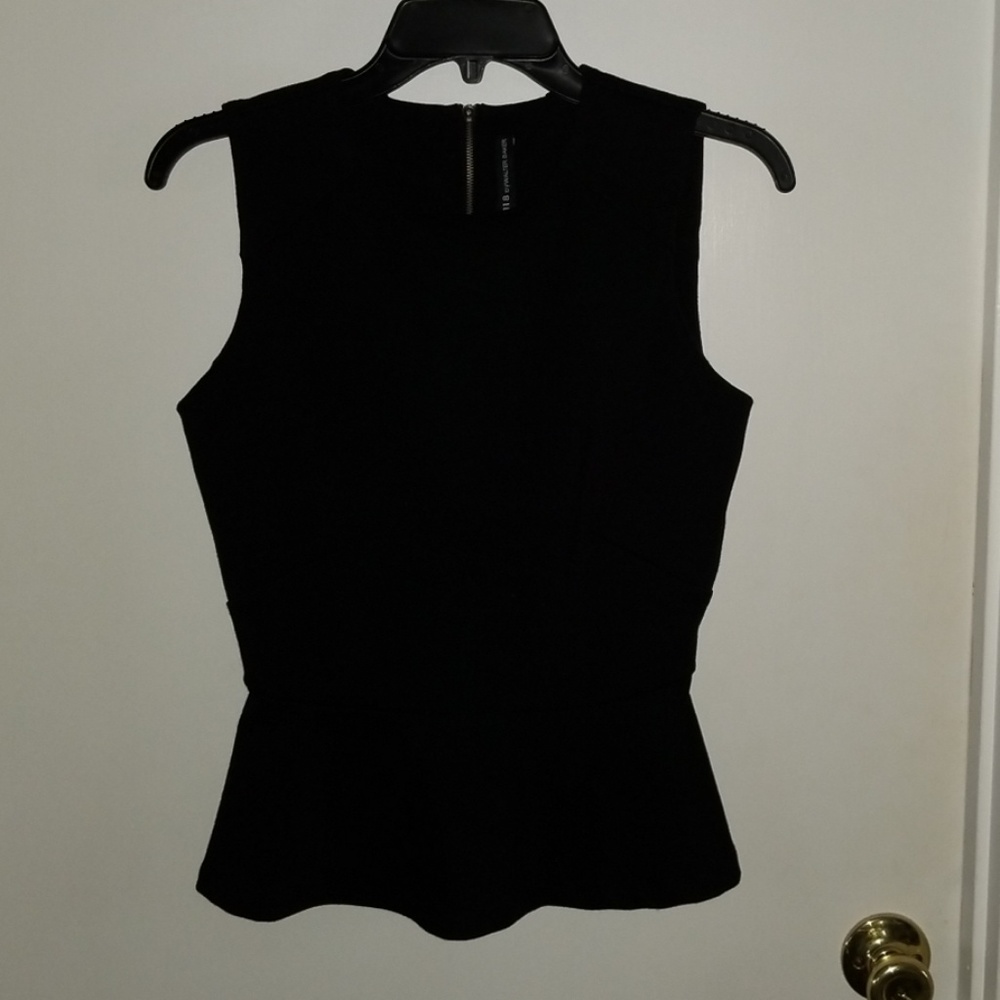 Peplum top with exposed zipper down the back!